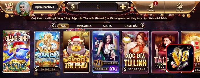Truy cập vào cổng game V8Club